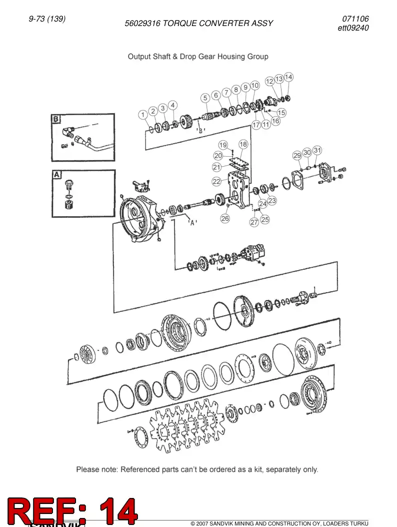 04700470 047 004 70 Nut - Sandvik Technical Drawing