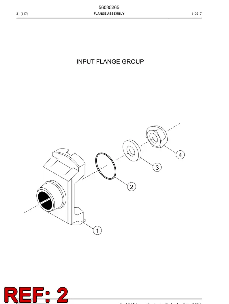 04700508 047 005 08 O-ring - Sandvik Technical Drawing