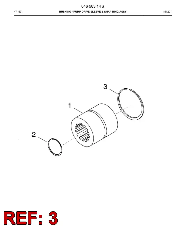 04700574 047 005 74 Circlip - Sandvik Technical Drawing