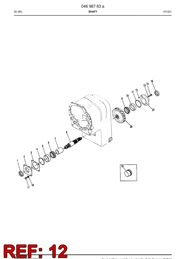04700638 047 006 38 O-ring - Sandvik Technical Drawing
