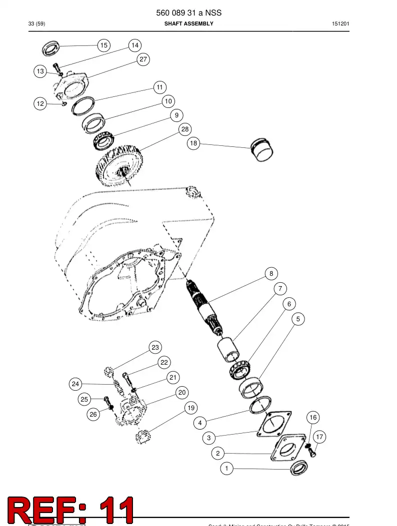 04700639 047 006 39 O-Ring - Sandvik Technical Drawing