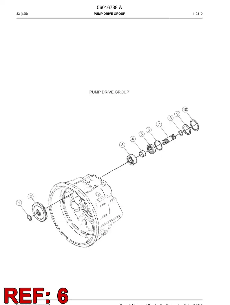 04700658 047 006 58 Circlip - Sandvik Technical Drawing