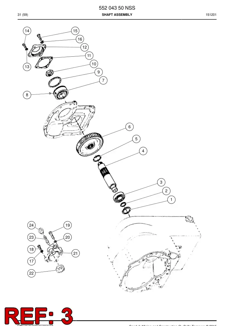 04700663 047 006 63 Bearing - Sandvik Technical Drawing