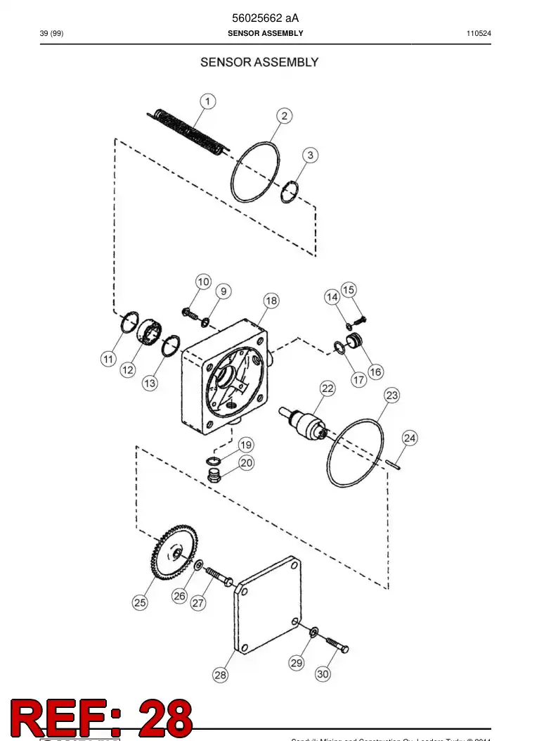 04700993 047 009 93 Cover - Sandvik Technical Drawing