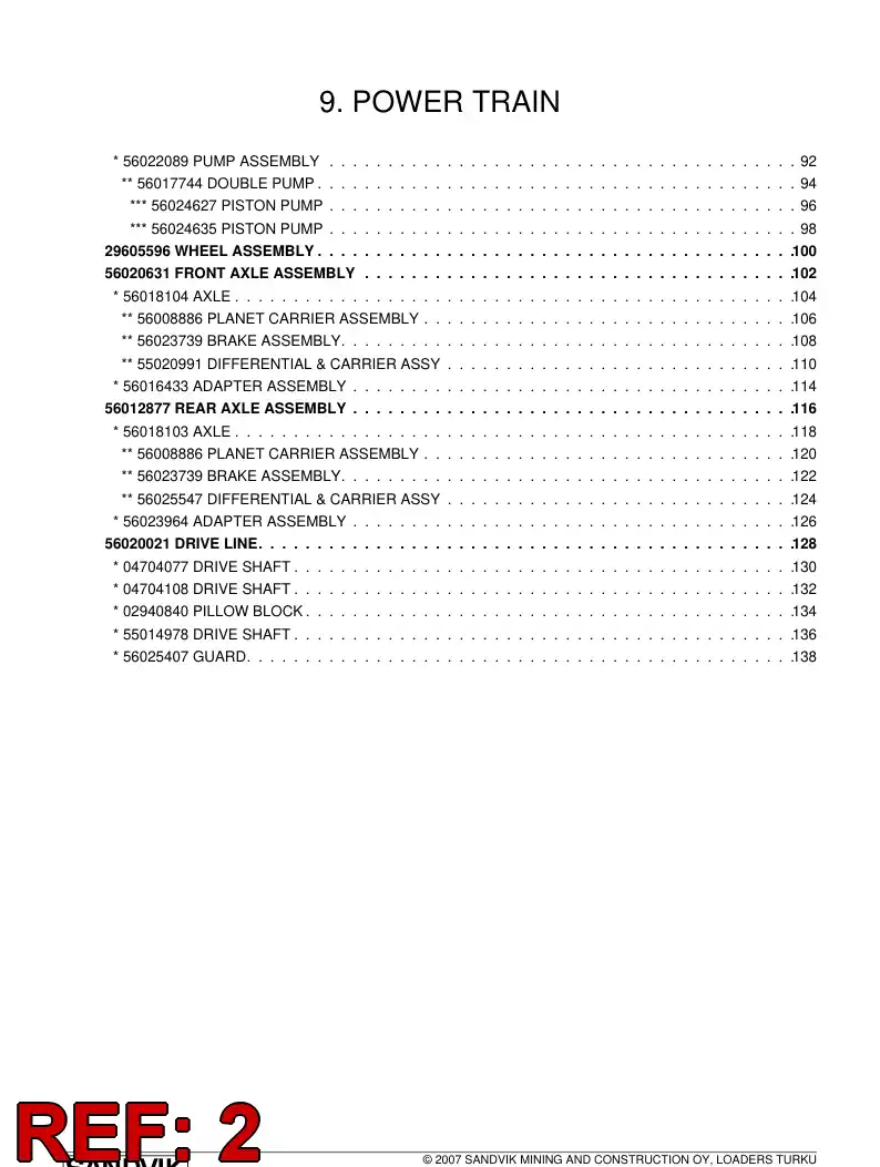 04704108 047 041 08 Drive shaft - Sandvik Technical Drawing