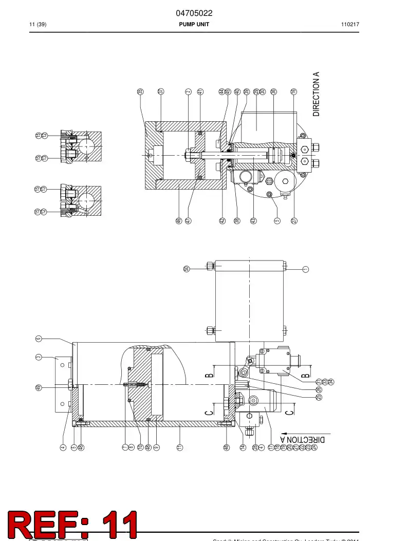 04705341 047 053 41 Tank - Sandvik Technical Drawing