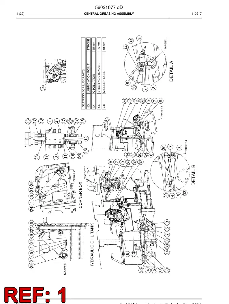 04705413 047 054 13 Plate, Base - Sandvik Technical Drawing