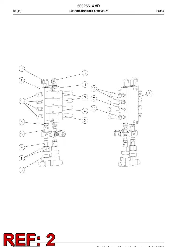 04705414 047 054 14 Plate, Base - Sandvik Technical Drawing