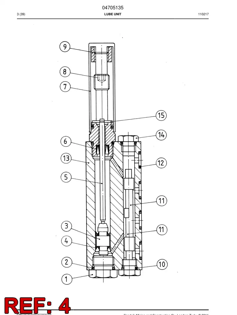 04705966 047 059 66 Seal, U - Sandvik Technical Drawing