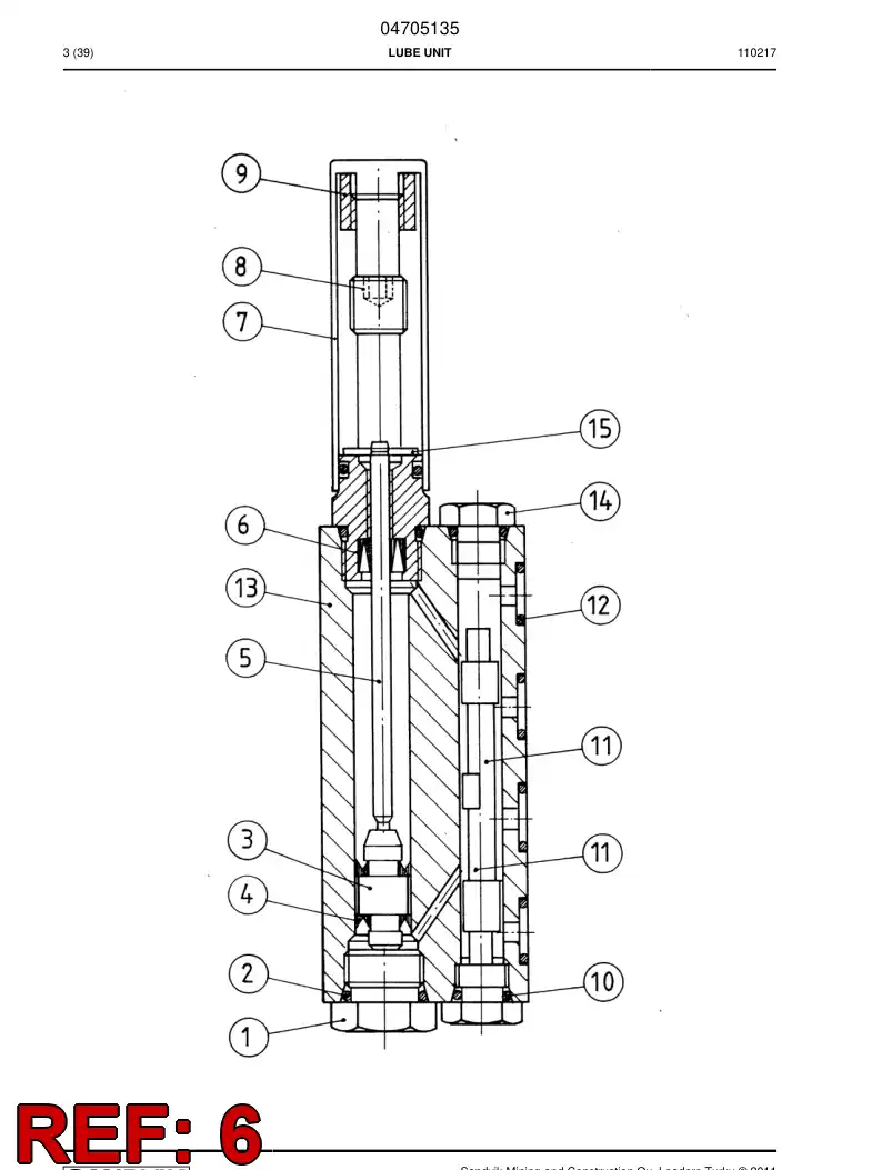 04705967 047 059 67 Seal, U - Sandvik Technical Drawing