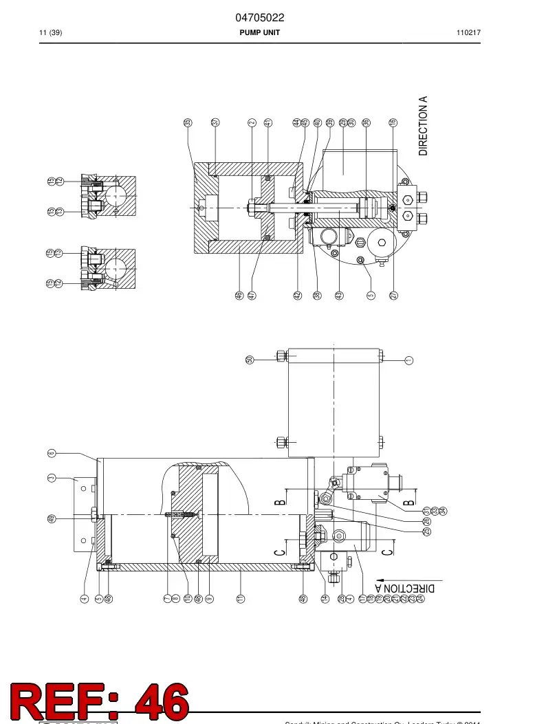 04705969 047 059 69 Cylinder - Sandvik Technical Drawing