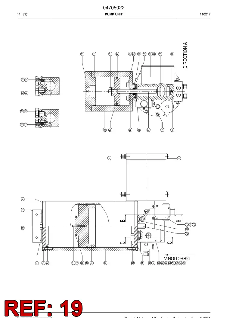 04705988 047 059 88 Frame - Sandvik Technical Drawing