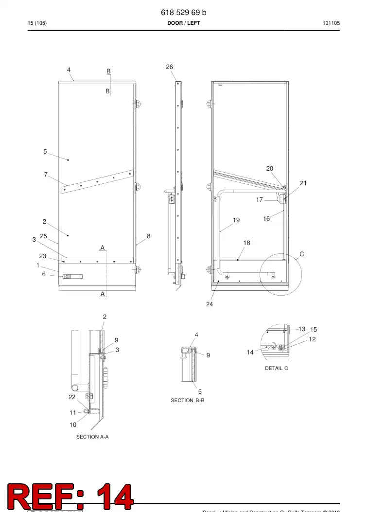 04730718 047 307 18 Screw - Sandvik Technical Drawing