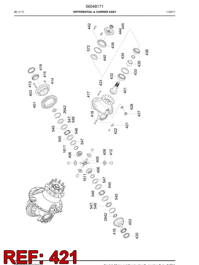 04732097 047 320 97 Lock - Sandvik Technical Drawing