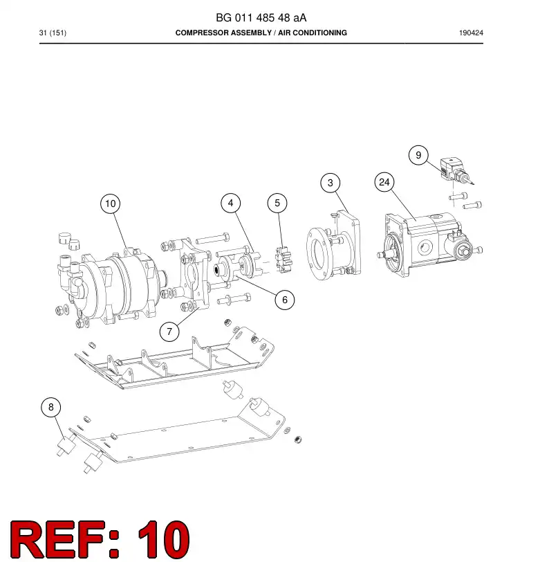 04762113a 047 621 13a Compressor - Sandvik Technical Drawing