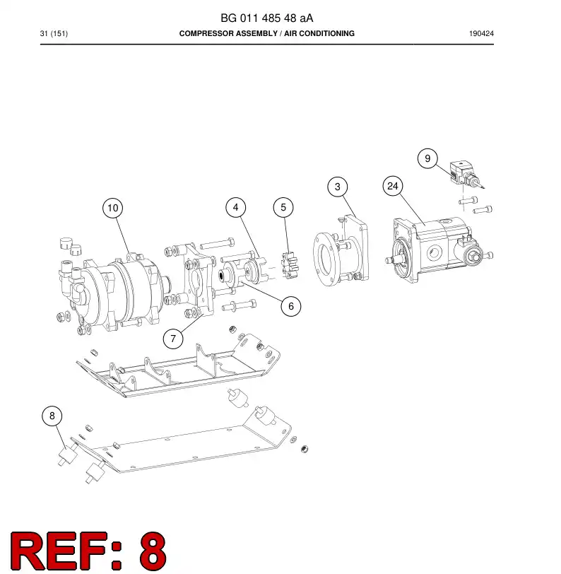 04762122 047 621 22 Damper - Sandvik Technical Drawing