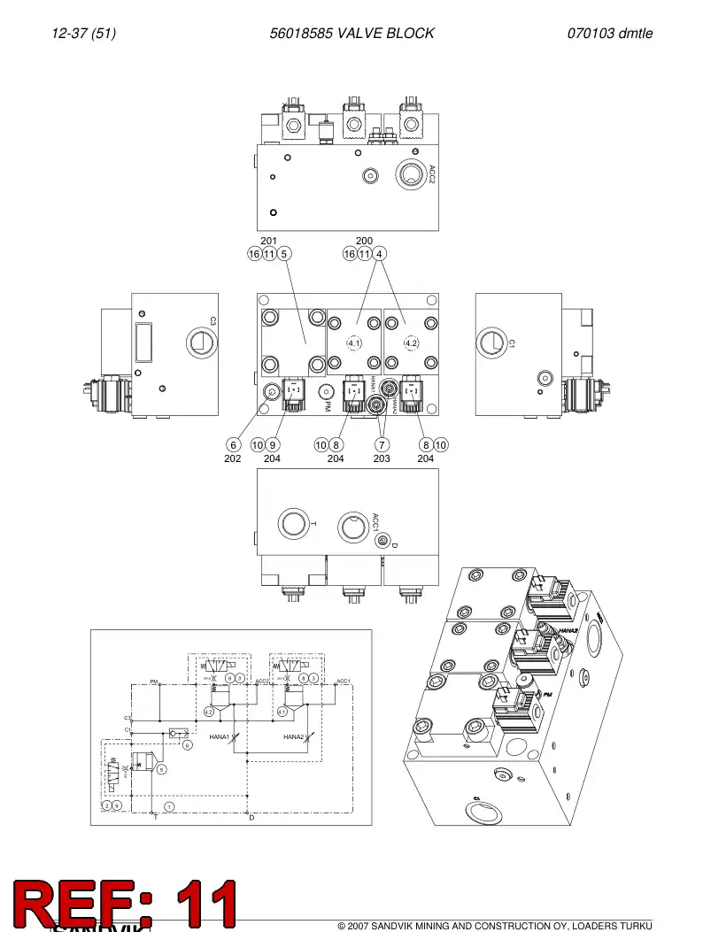 04762205 047 622 05 O-ring - Sandvik Technical Drawing