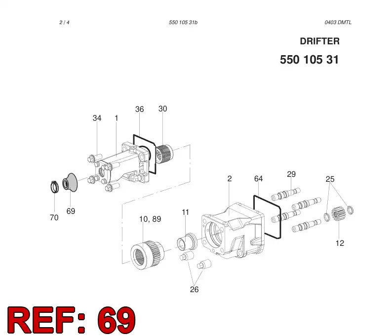 04768968 047 689 68 RUBBER COVER - Sandvik Technical Drawing