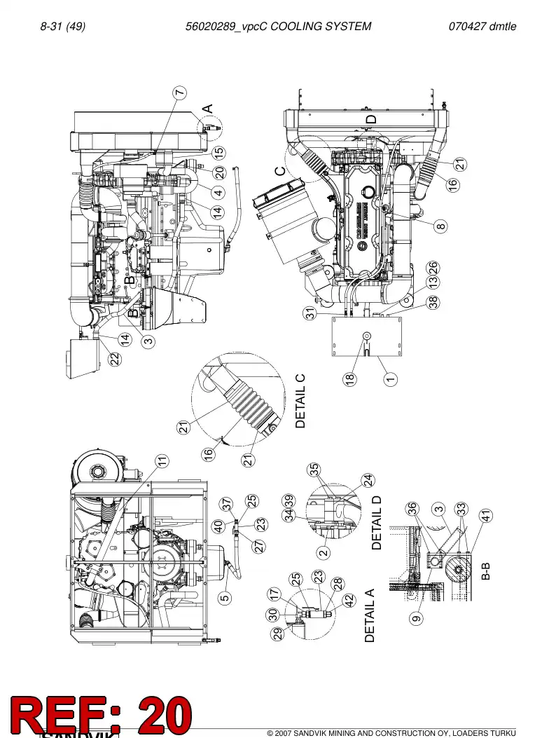 04790153 047 901 53 Hose clamp - Sandvik Technical Drawing
