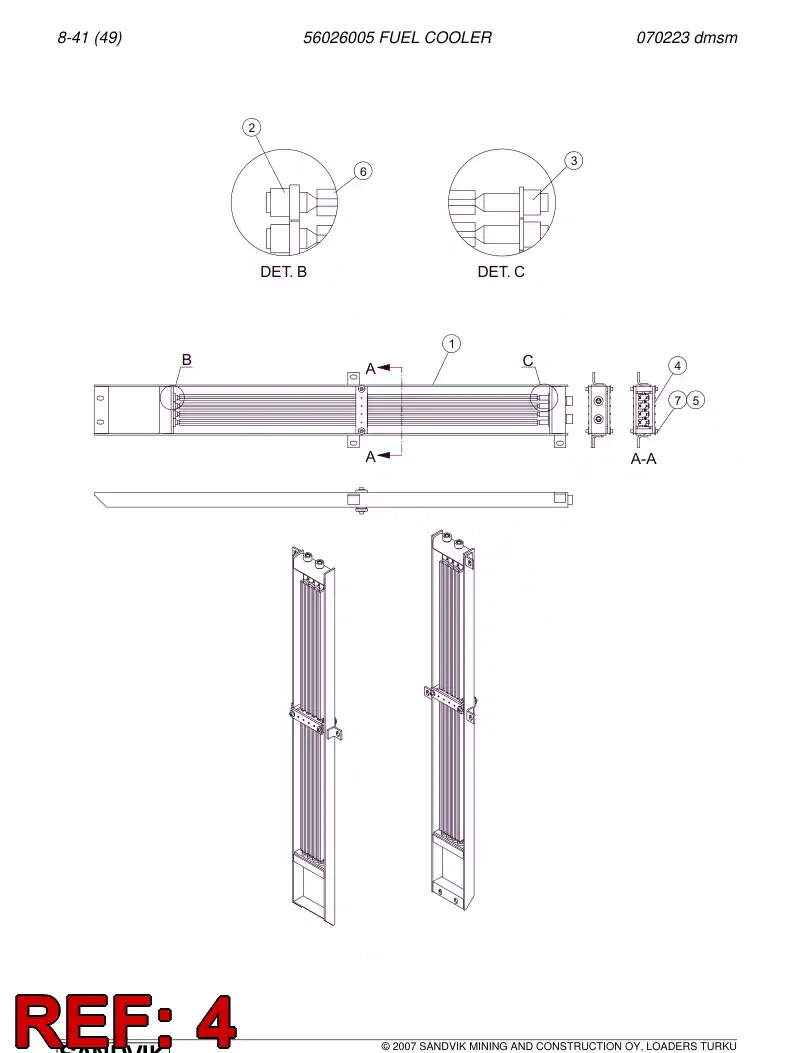 04790368 047 903 68 Support - Sandvik Technical Drawing