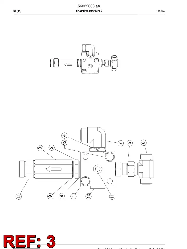 04790588 047 905 88 Check valve - Sandvik Technical Drawing