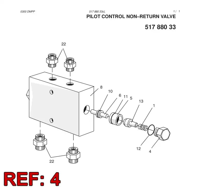 04828688 048 286 88 PLUG - Sandvik Technical Drawing