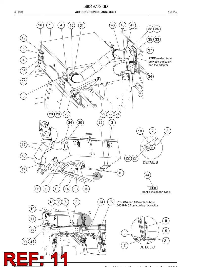 04910022 049 100 22 Clevis - Sandvik Technical Drawing