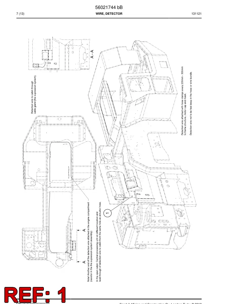 04911034 049 110 34 Wire, Detector - Sandvik Technical Drawing