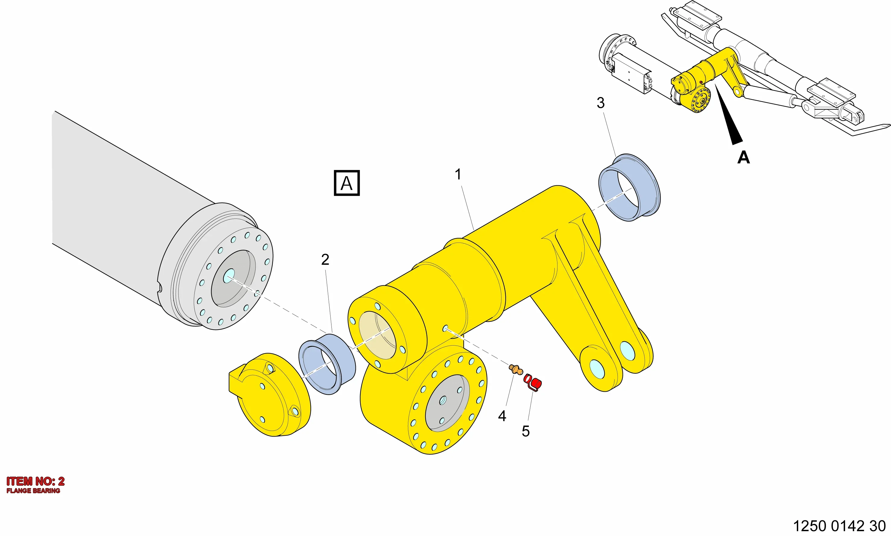 0500 4500 12 FLANGE BEARING - Technical Drawing