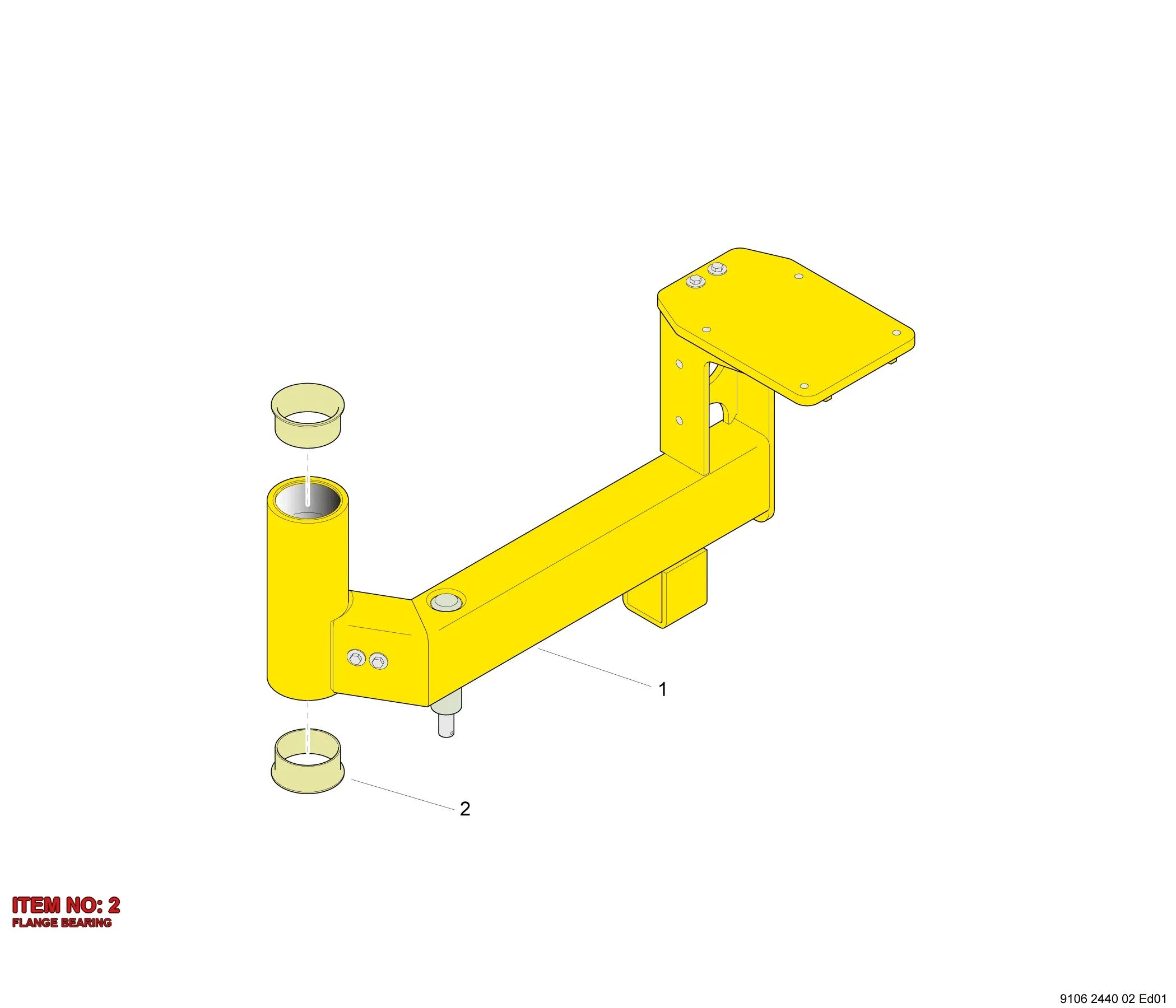 0500 4500 28 FLANGE BEARING - Technical Drawing