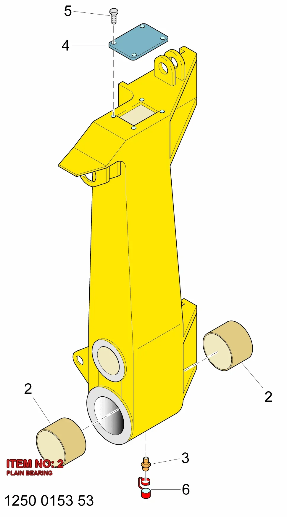 0500 4501 13 PLAIN BEARING - Technical Drawing