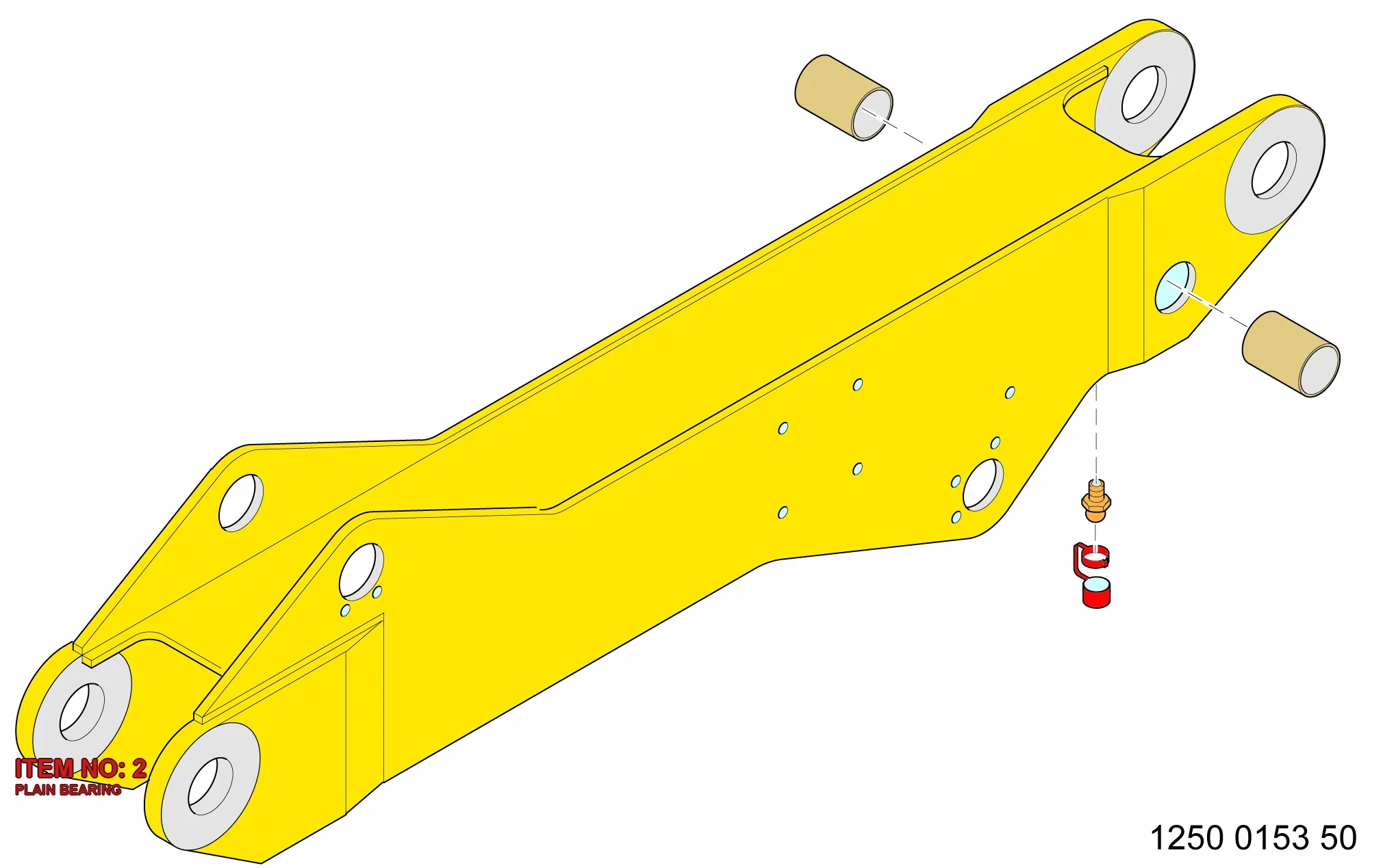 0500 4501 16 PLAIN BEARING - Technical Drawing