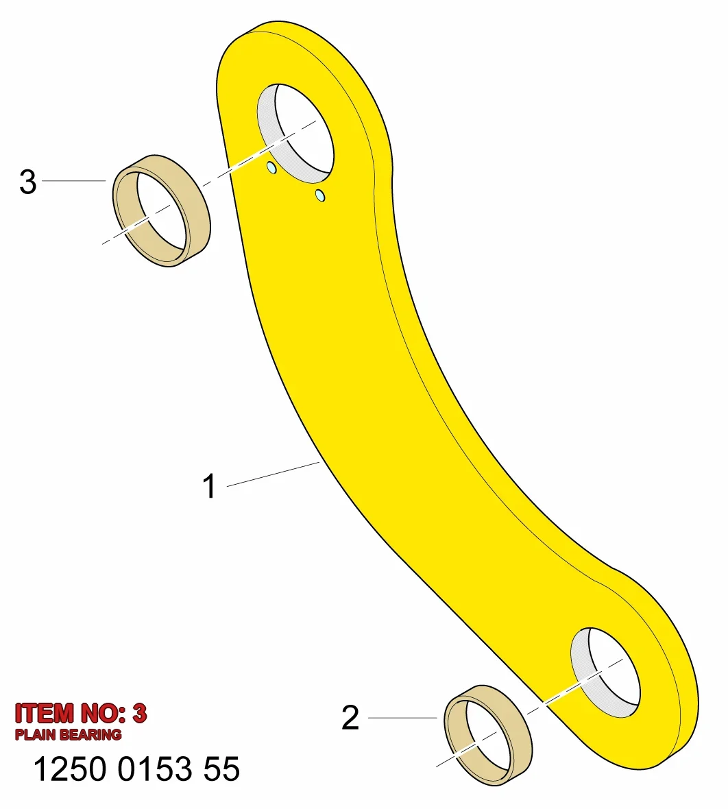 0500 4501 28 PLAIN BEARING - Technical Drawing
