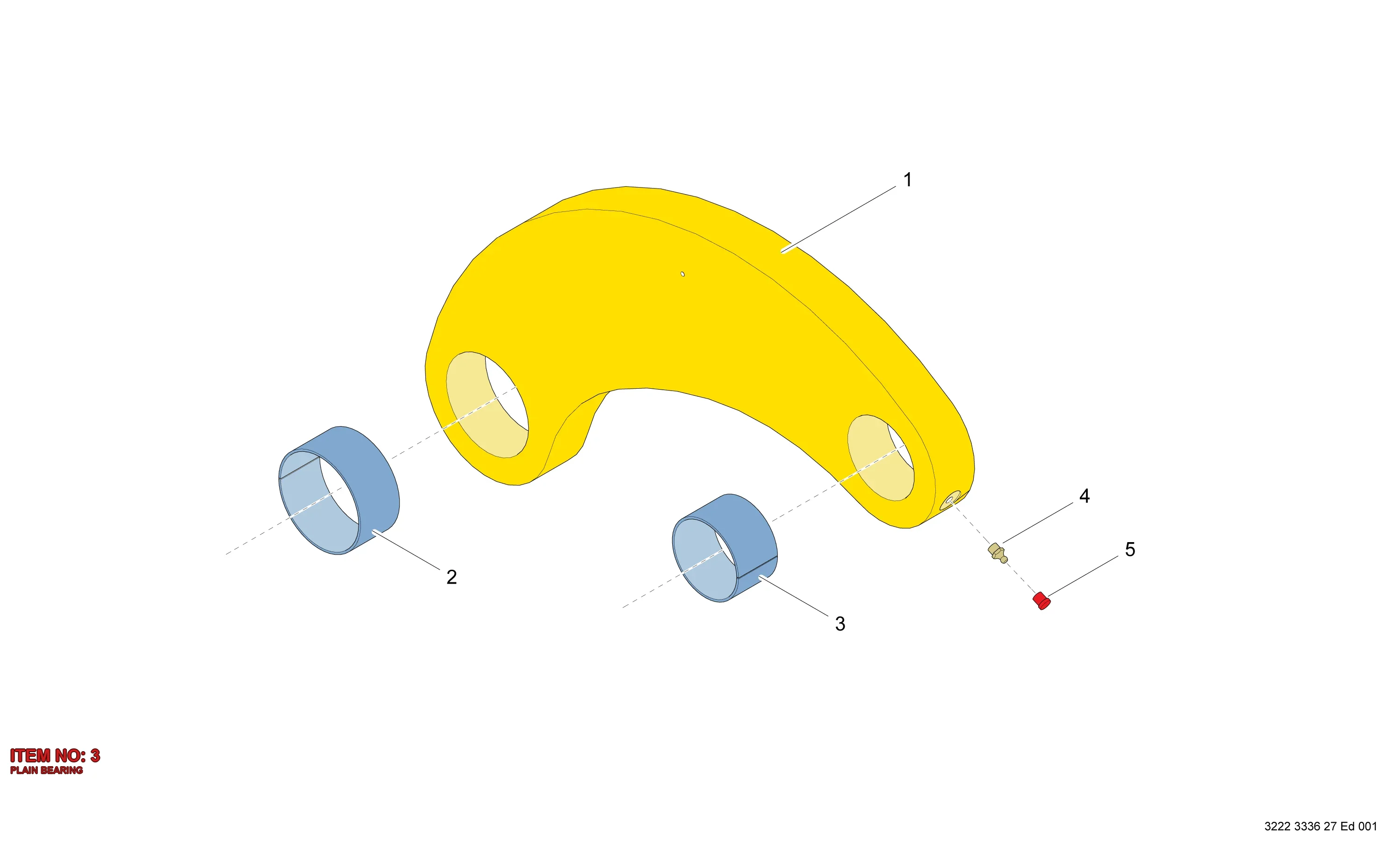 0500 4501 29 PLAIN BEARING - Technical Drawing