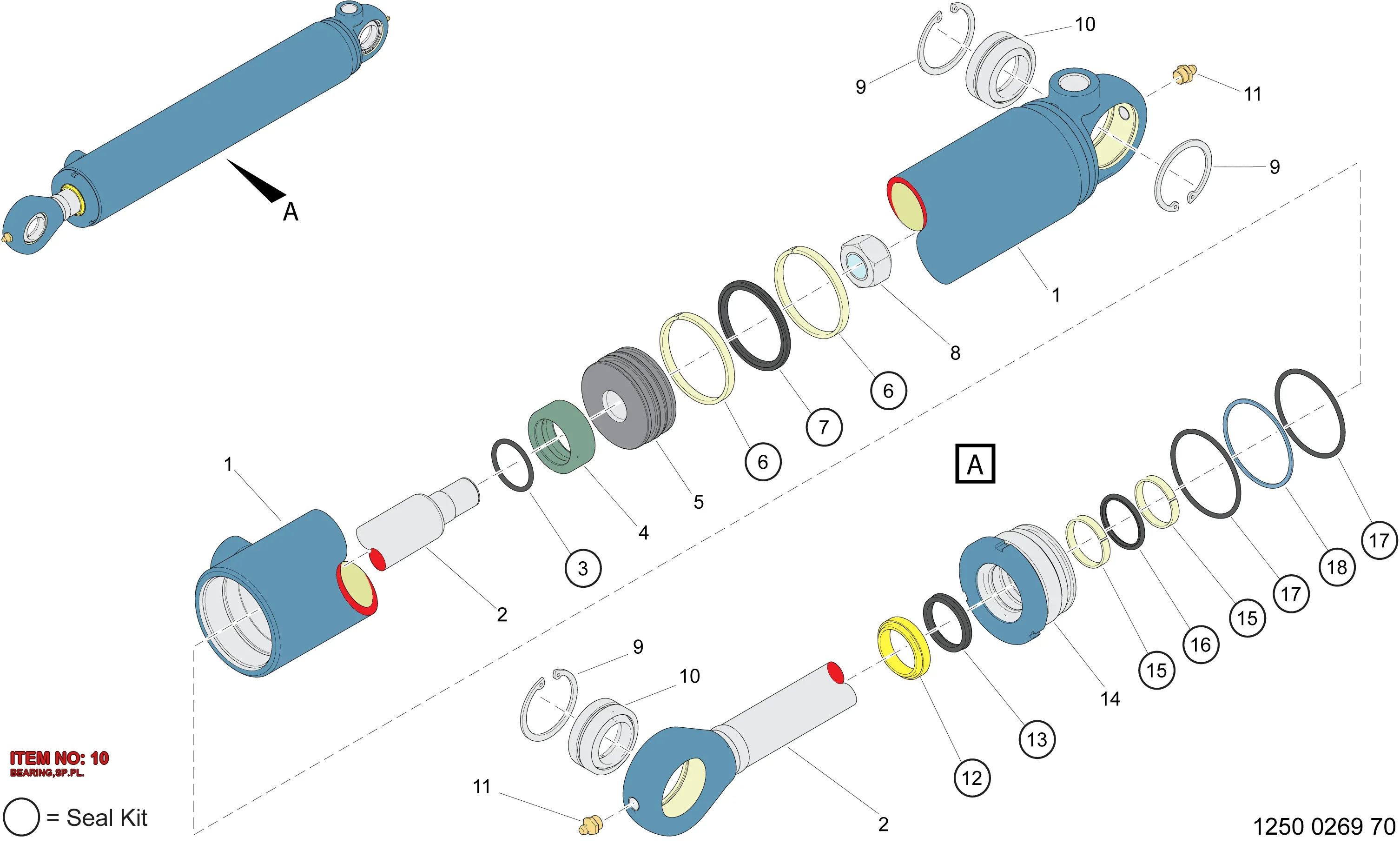 0501 0000 10 BEARING,SP.PL. - Technical Drawing