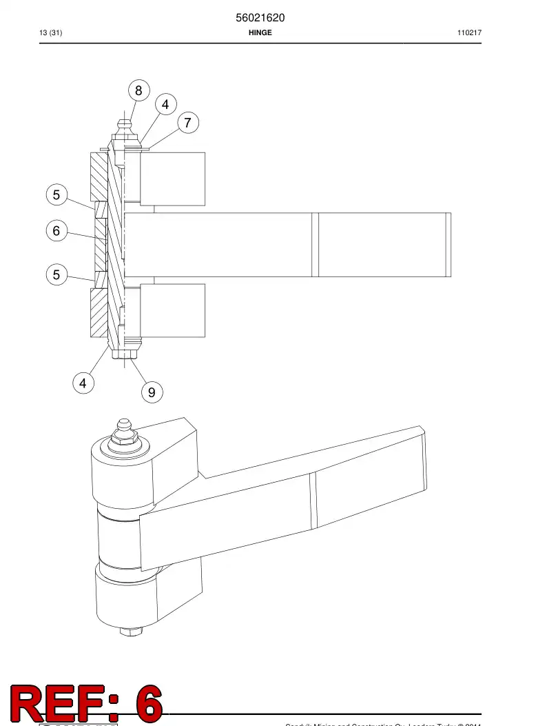 05162501 051 625 01 Bushing, Bearing - Sandvik Technical Drawing