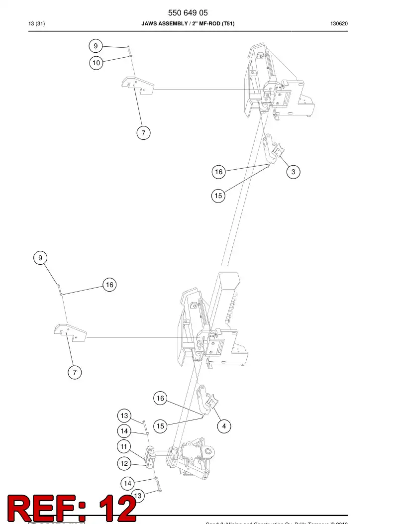 05231878a 052 318 78a JAW - Sandvik Technical Drawing
