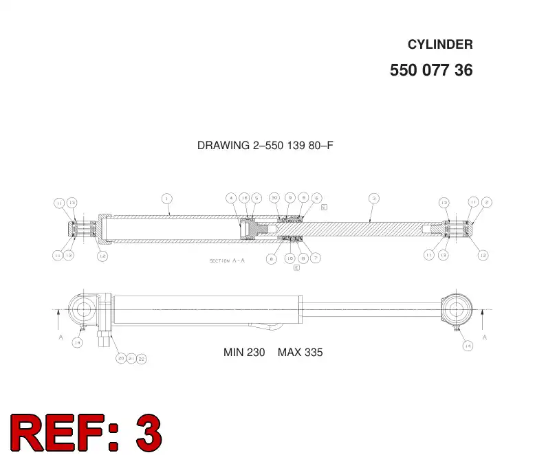05311958 053 119 58 PISTON TUBE - Sandvik Technical Drawing