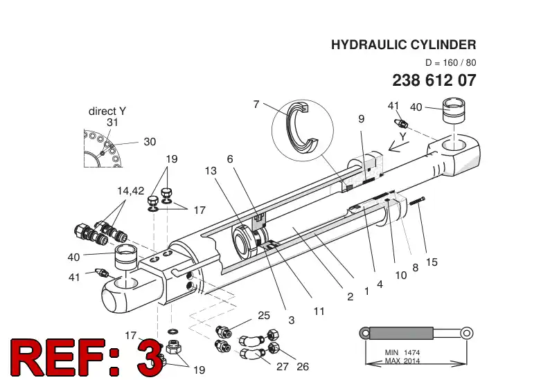 05361608 053 616 08 PISTON - Sandvik Technical Drawing