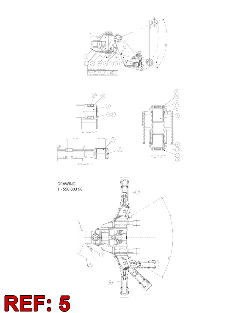 05404558 054 045 58 Shaft - Sandvik Technical Drawing