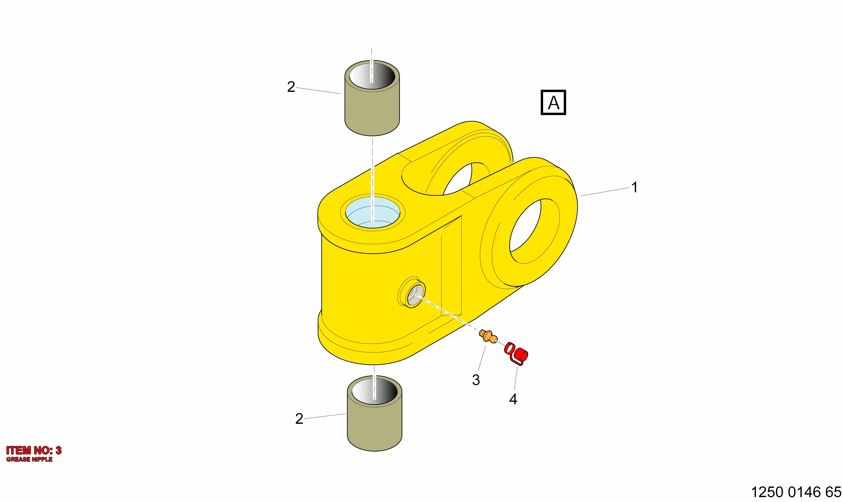0544 2153 00 GREASE NIPPLE - Technical Drawing