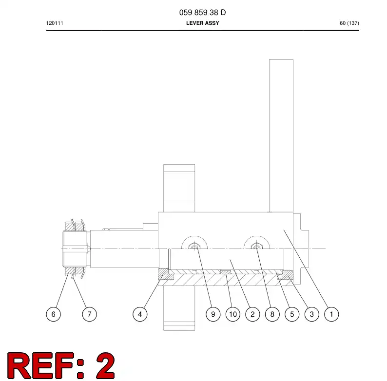 05448068 054 480 68 SHAFT - Sandvik Technical Drawing