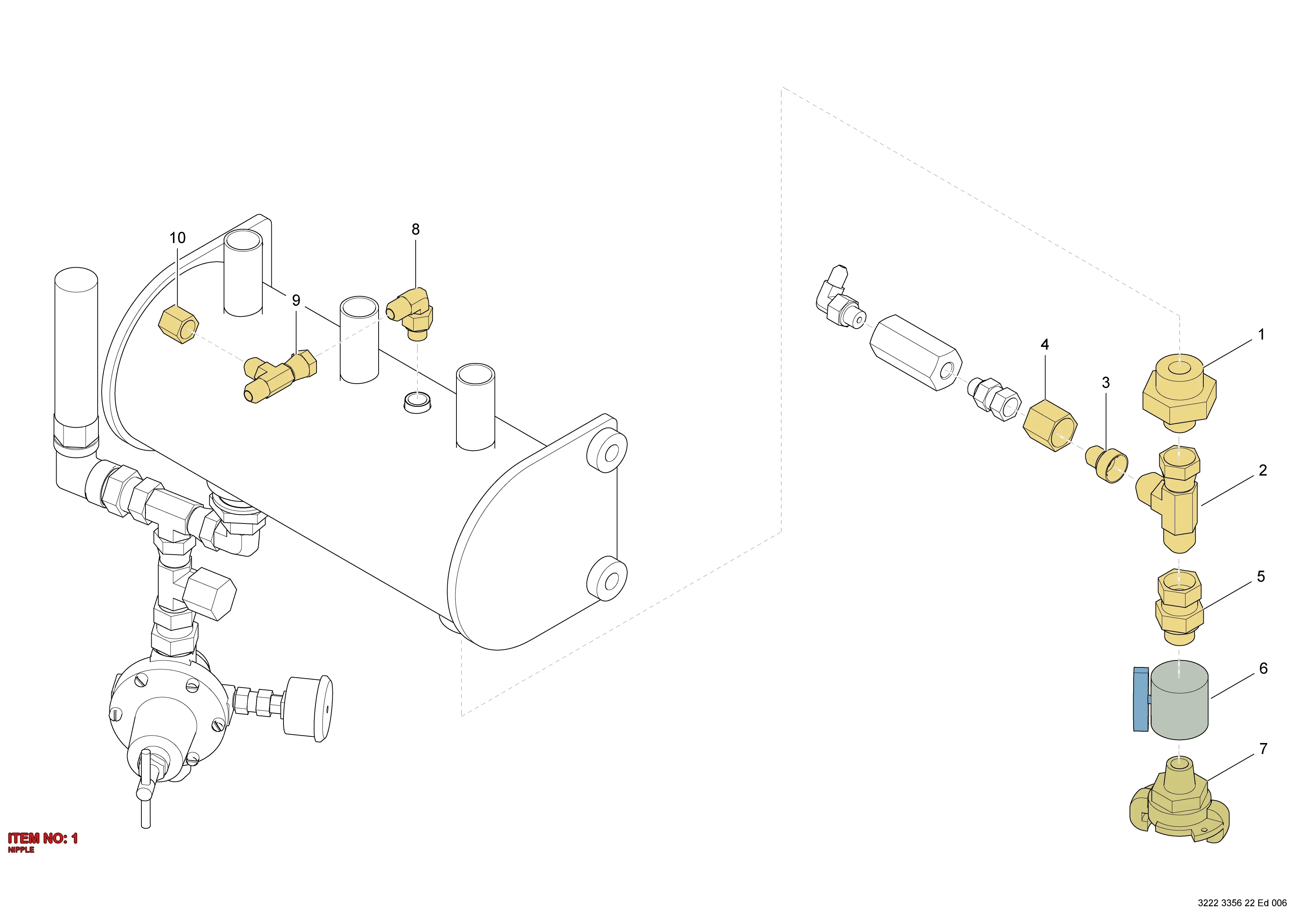 0570 5005 38 NIPPLE - Technical Drawing