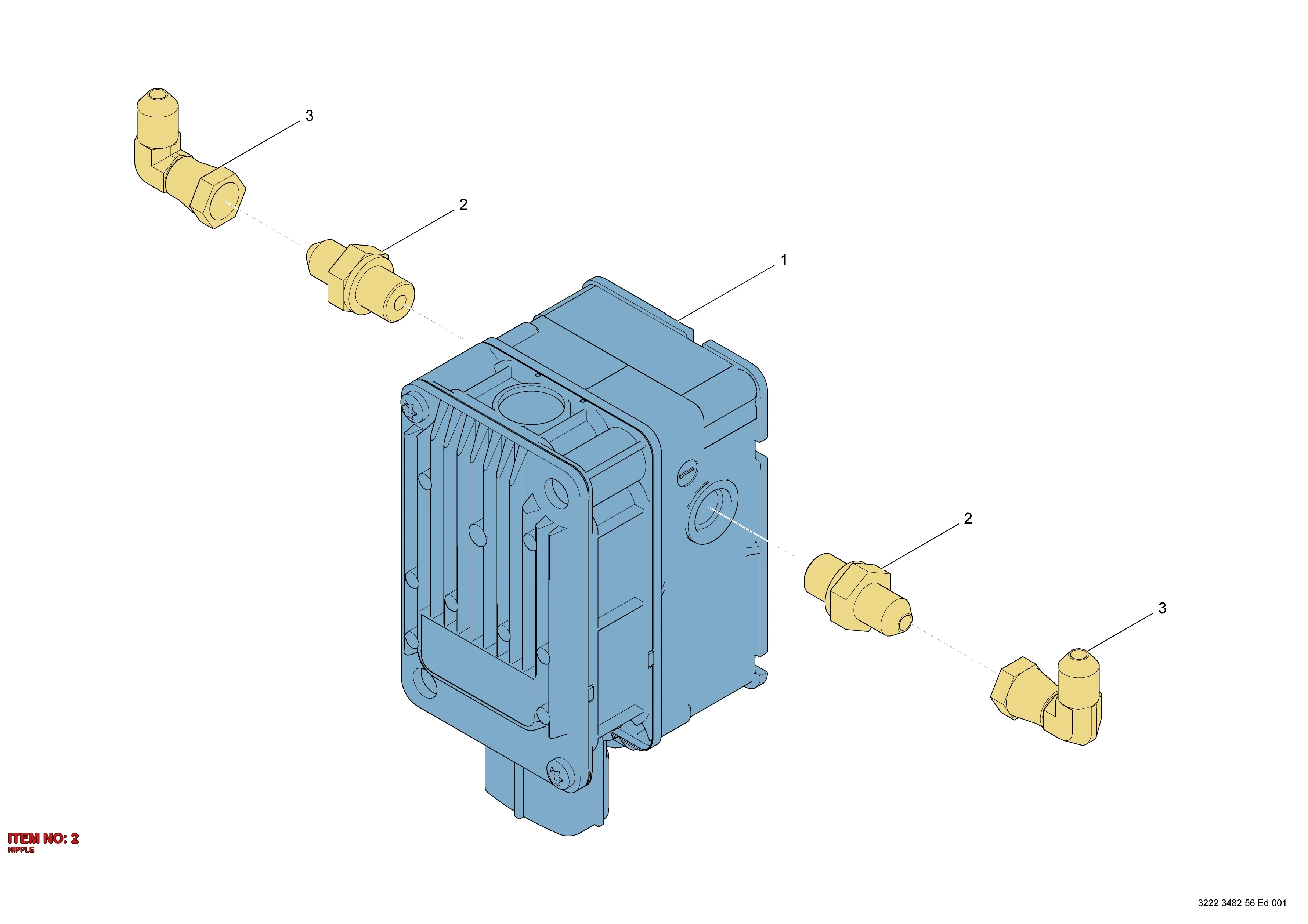 0570 5005 55 NIPPLE - Technical Drawing
