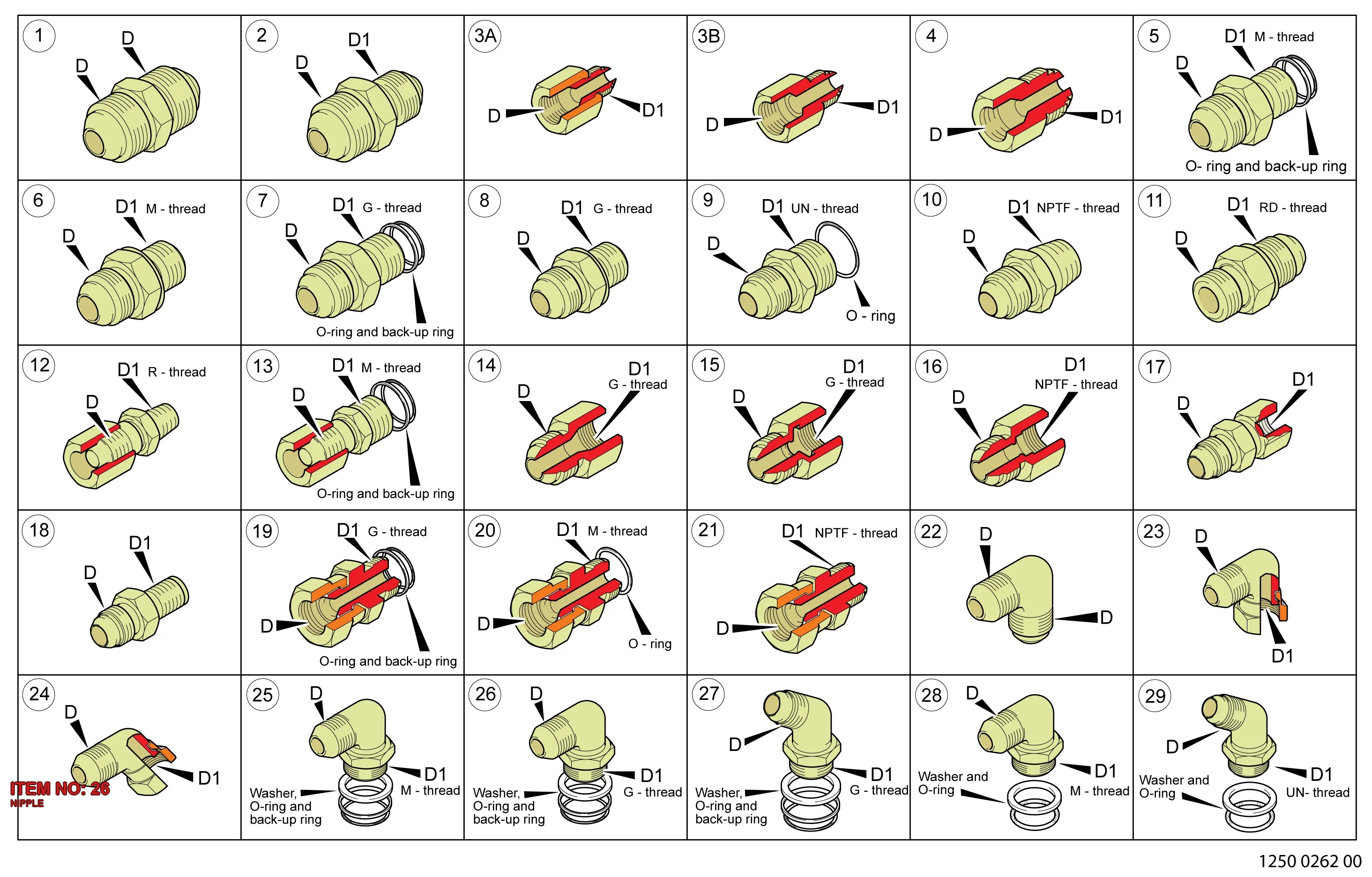 0570 5090 45 NIPPLE - Technical Drawing