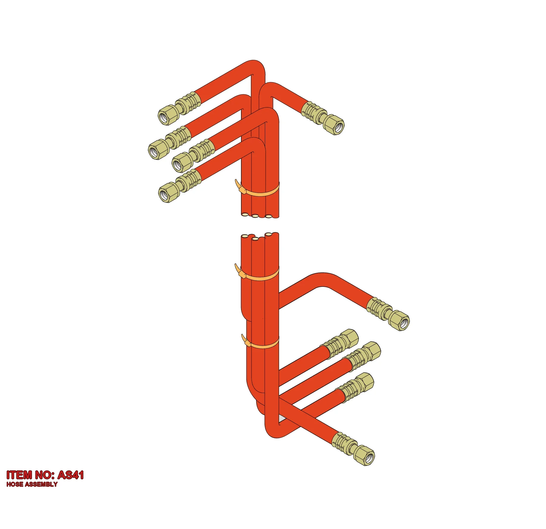 0574 0068 22 HOSE ASSEMBLY - Technical Drawing
