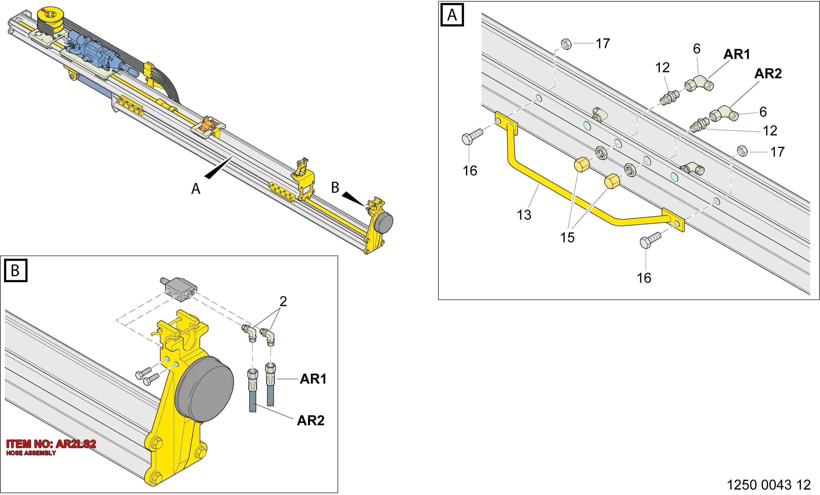 0574 0272 11 HOSE ASSEMBLY - Technical Drawing