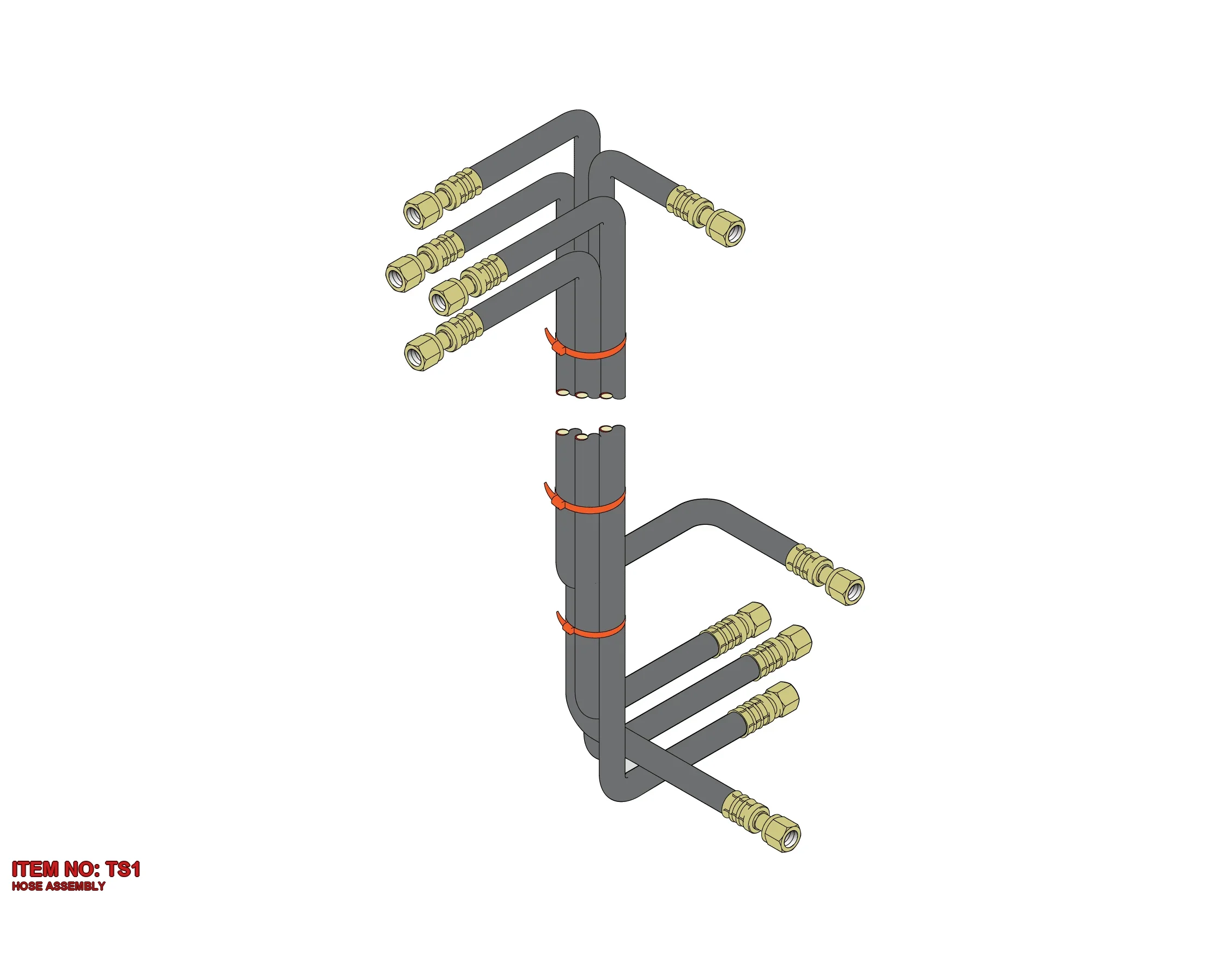 0574 3334 11 HOSE ASSEMBLY - Technical Drawing