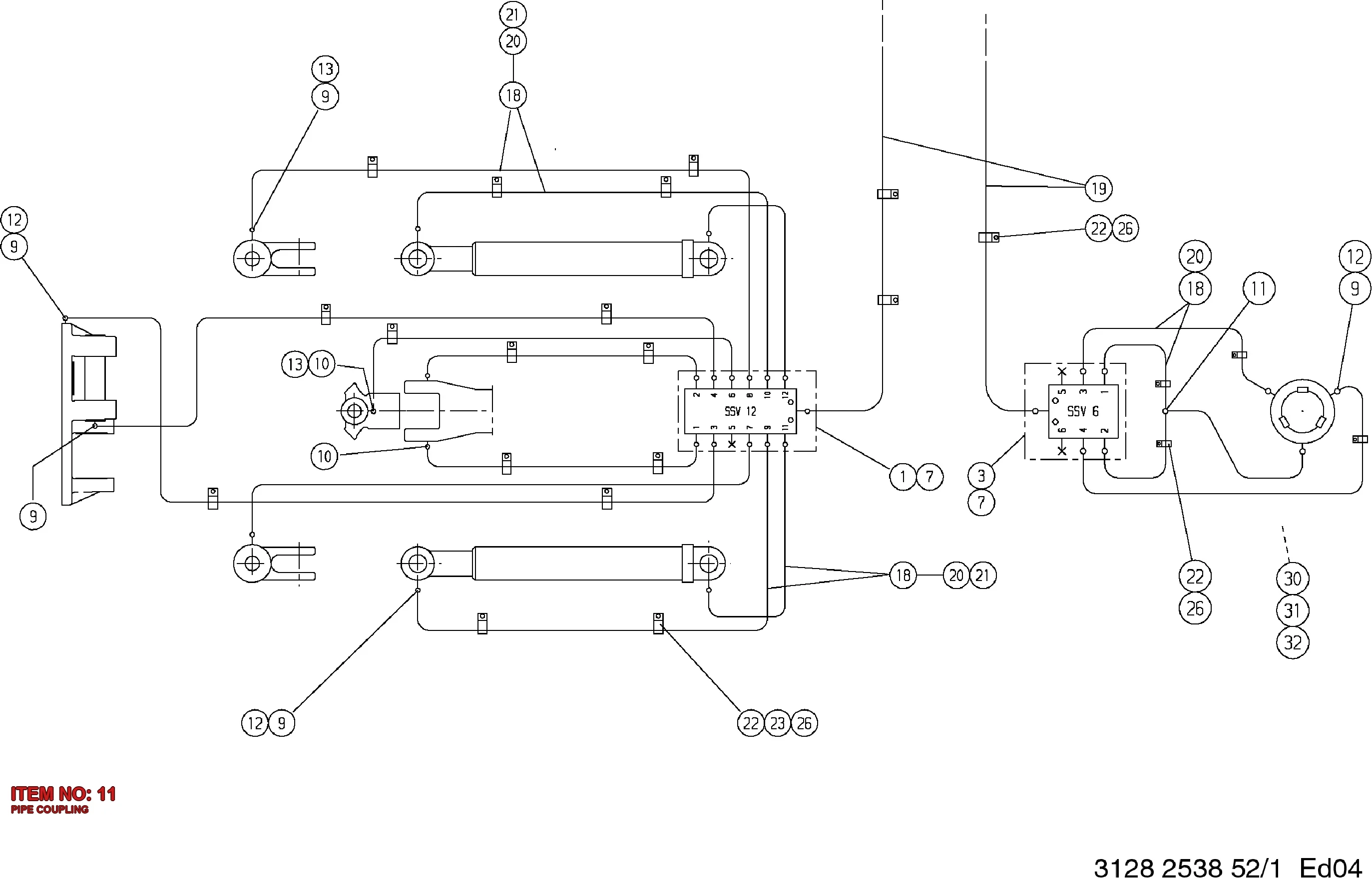 0580 4602 00 PIPE COUPLING - Technical Drawing