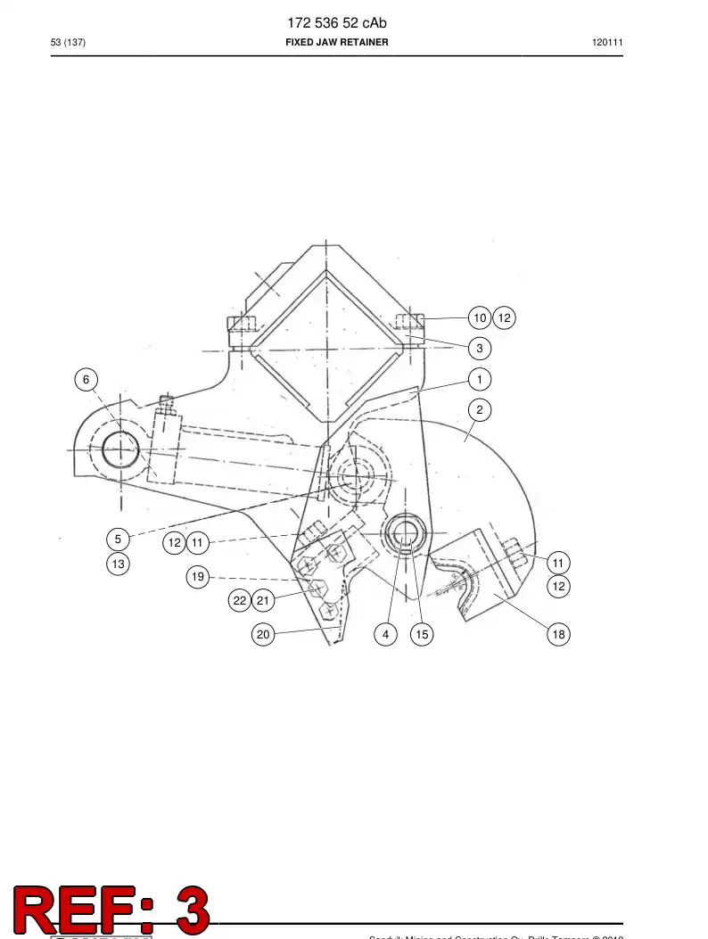 05910618 059 106 18 FRAME - Sandvik Technical Drawing